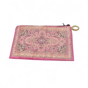Pink Turkish Carpet Patterned Zipper Coin Purse/Pouch